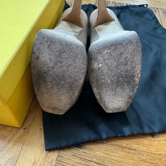 Fendi Tan Platform Heels with Stiletto - Picture 8 of 16